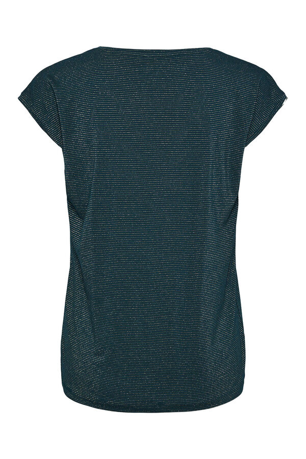 Pieces Camiseta lurex pico azul