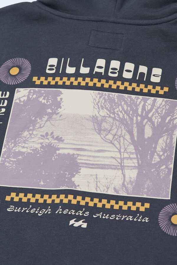 Billabong Sweatshirt com capuz e fecho-&eacute;clair azul