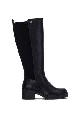 Bota de tacón con caña elástica