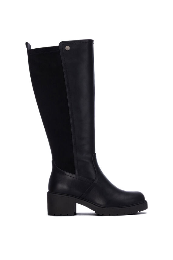Bota de tacón con caña elástica