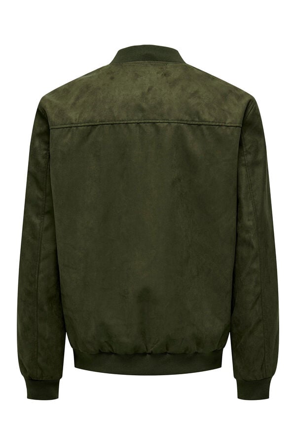 Springfield Denim fabric jacket green