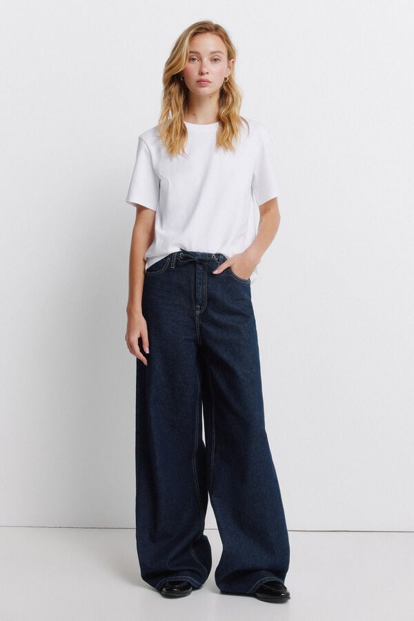 Springfield Cotton basic T-shirt white