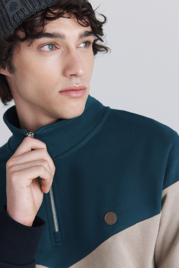 Springfield V-shaped sweatshirt blue