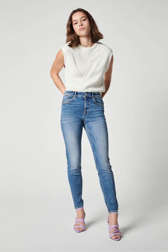 Springfield Push-up high-waisted skinny jeans steel blue