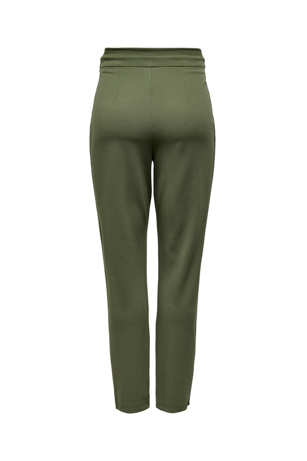 Springfield Skinny fit darted trousers with high waist gris foncé