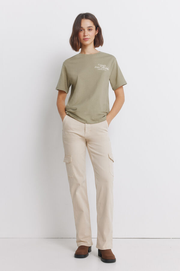 Springfield Short-sleeved T-shirt Le caf&eacute; beige