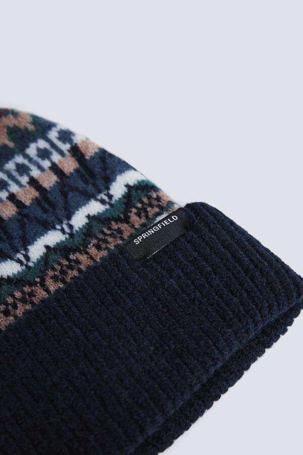 Springfield Jacquard beanie beanie blue