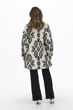 Springfield Printed coat with lapels brun