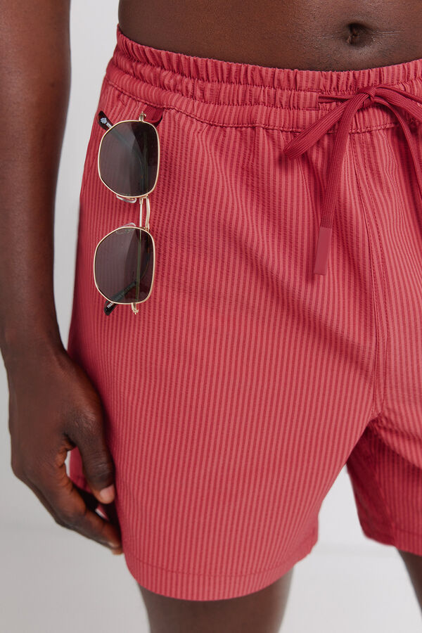 Springfield Striped seersucker swimwear red