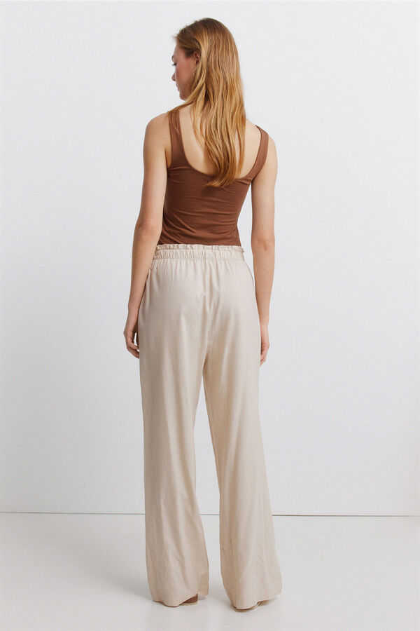 Springfield Linen long trousers nude