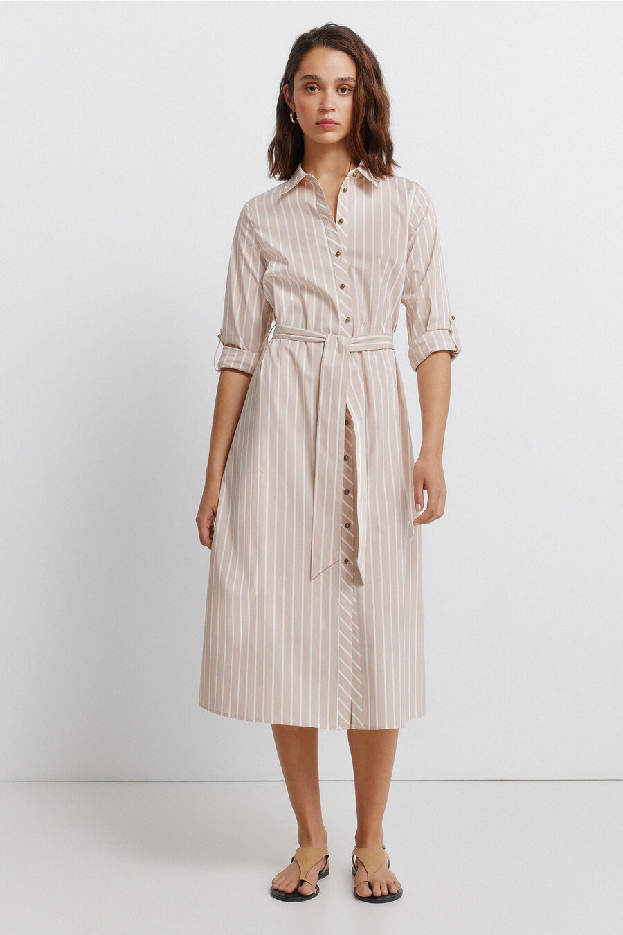 Vestido midi camisero