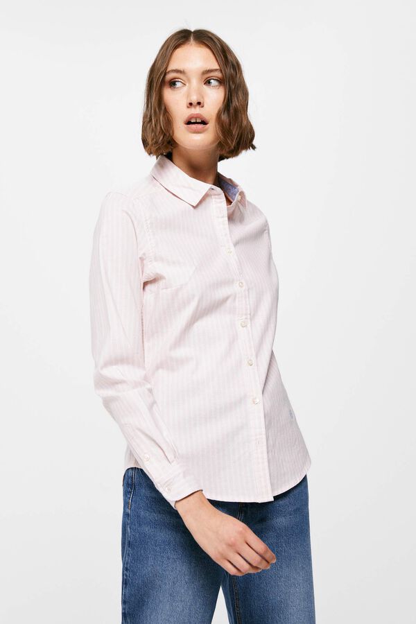 Springfield Bluse Oxford Baumwolle rot