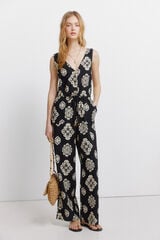 Springfield Printed sleeveless jumpsuit black