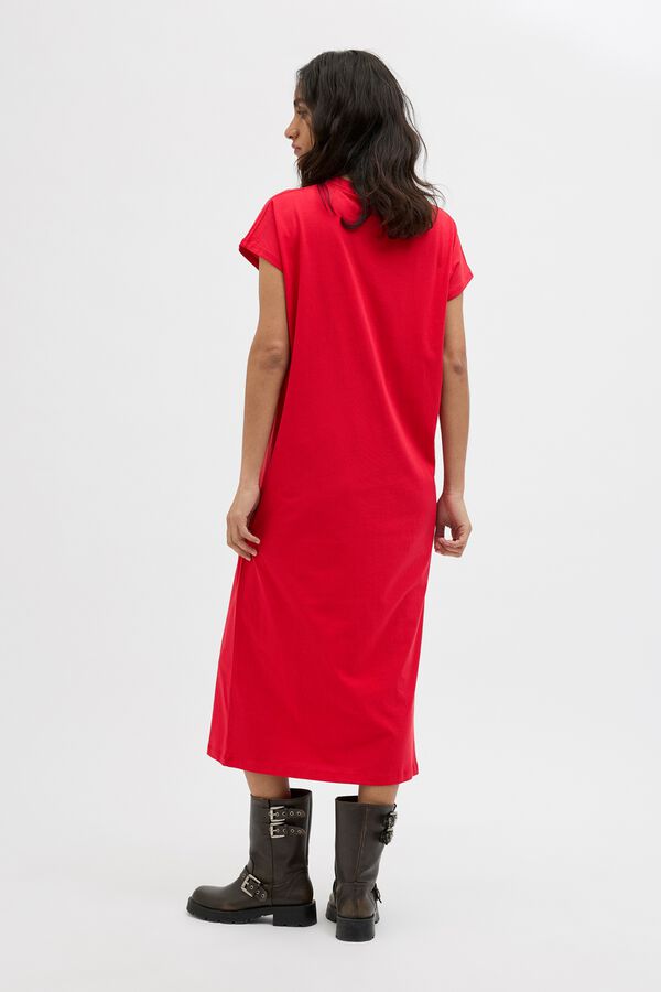 Jack & Jones Vestido camiseta largo rojo