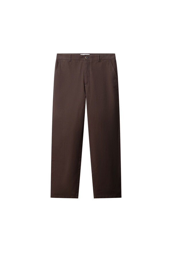 Springfield Pantal&oacute;n lino recto straight fit estampado