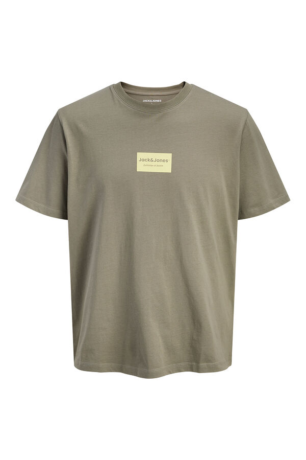 Jack & Jones Camiseta manga corta de algod&oacute;n gris