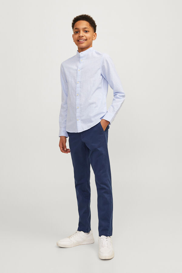 Jack & Jones Junior Pantal&oacute;n chino slim azul