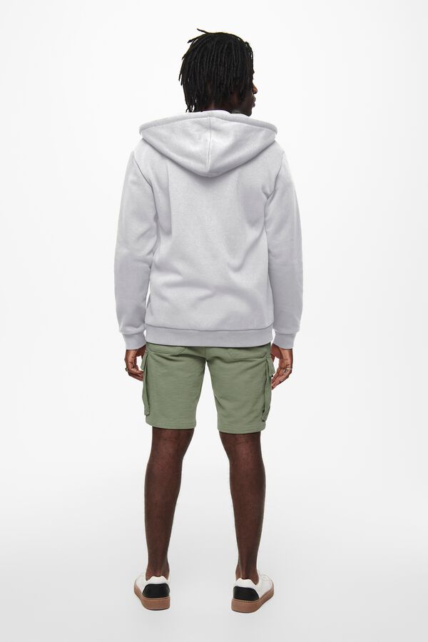 Only & Sons Sudadera con cremallera gris