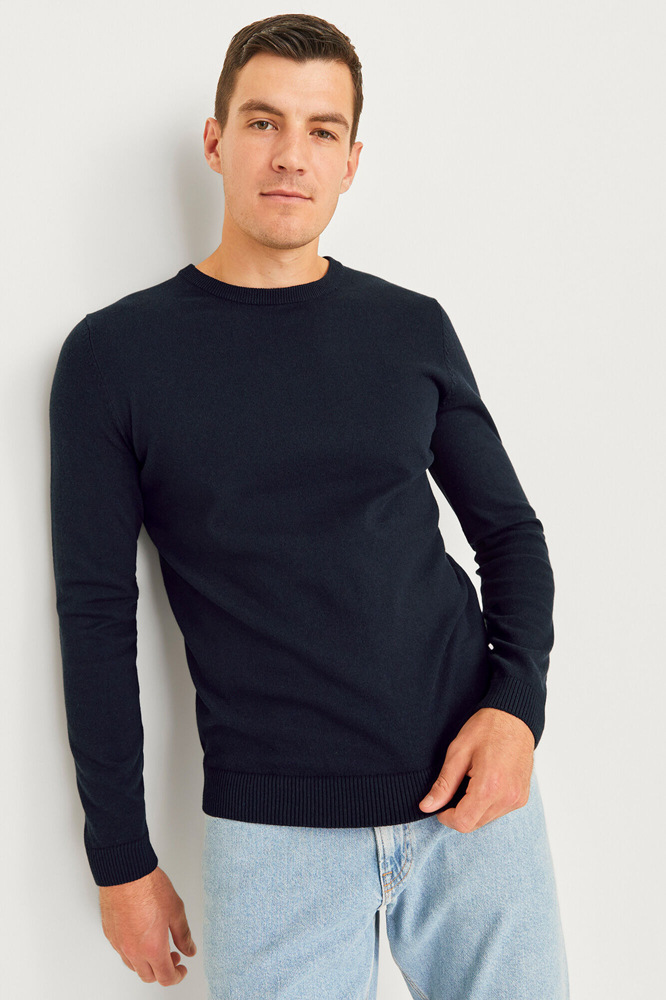 JJ REBEL su&eacute;ter b&aacute;sico de malha de manga comprida