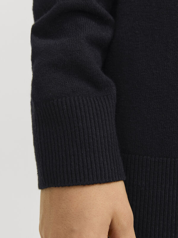 Jack & Jones Junior Sweater with zip fastening neck Crna