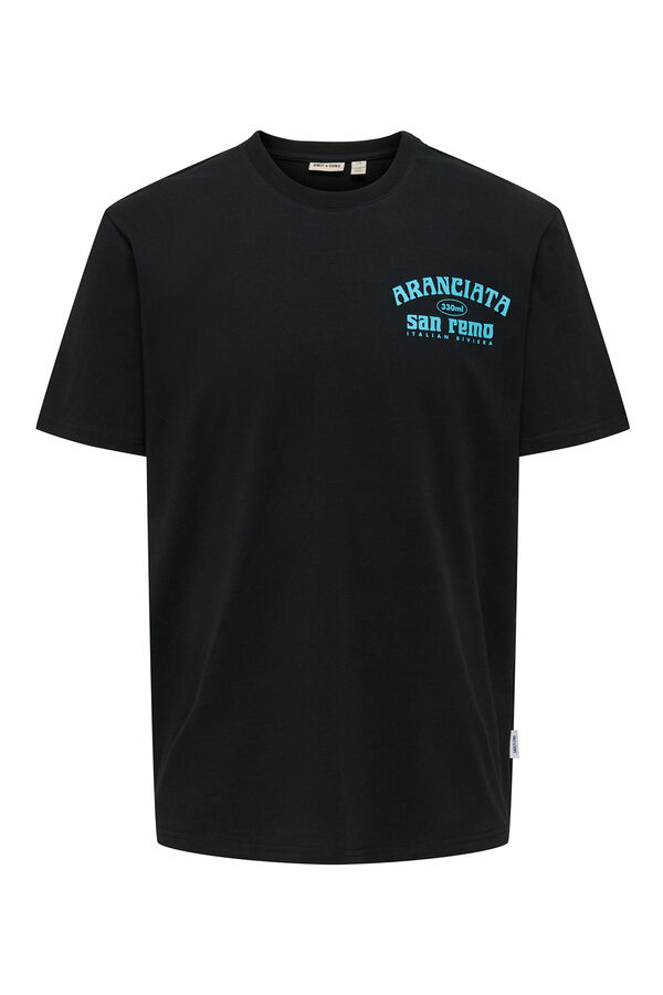 Only & Sons Printed short sleeve t-shirt black