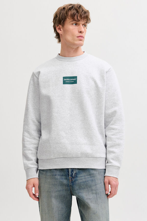 Jack & Jones Sudadera cuello redondo felpa blanco