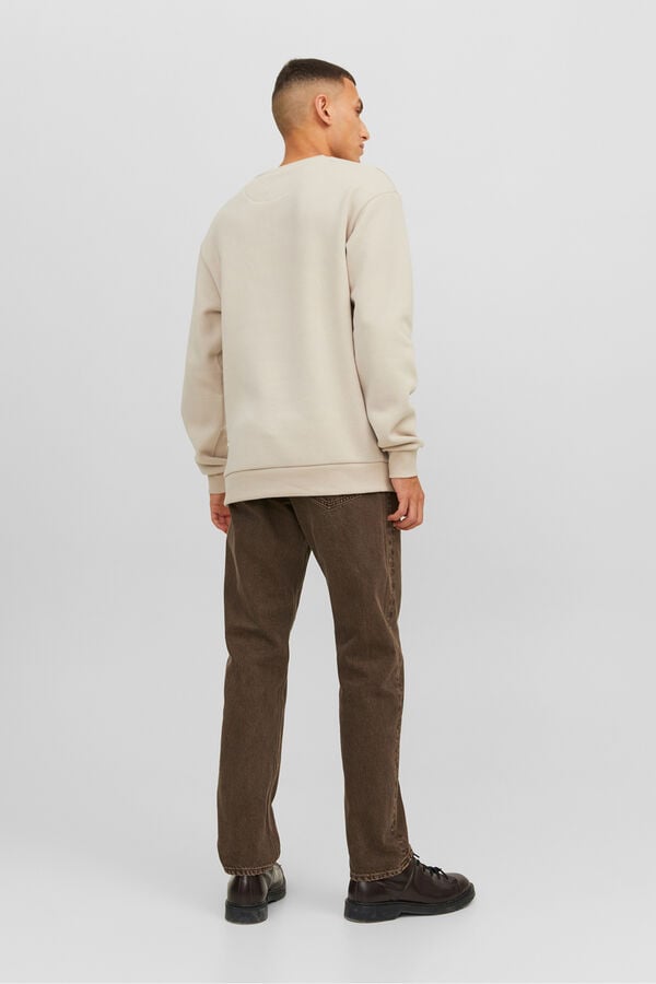 Jack & Jones Sudadera básica cuello redondo gris