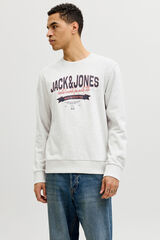 Jack & Jones Sudadera logo grande blanco