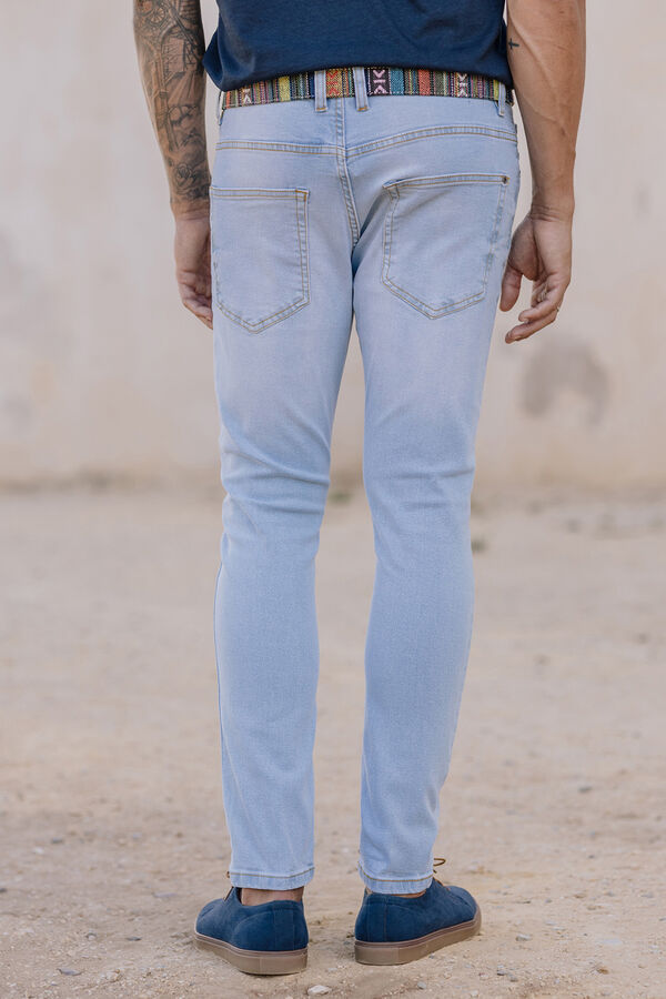 Celopman Pantal&oacute;n Denim Skinny blanco