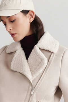 Springfield Short faux suede faux shearling coat