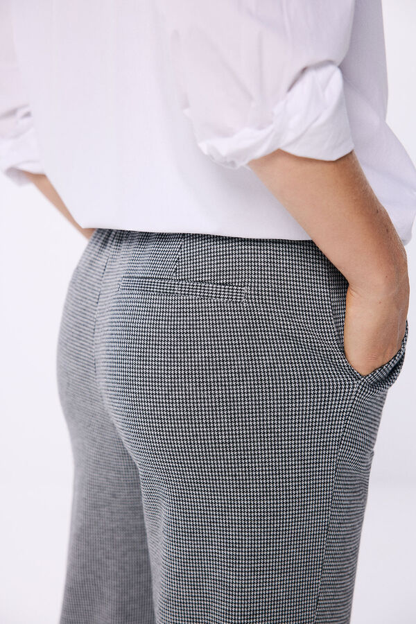 Springfield Pantalón jogger punto circular negro