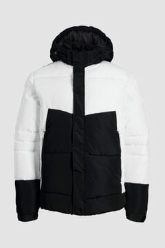 Springfield Hooded puffer jacket white