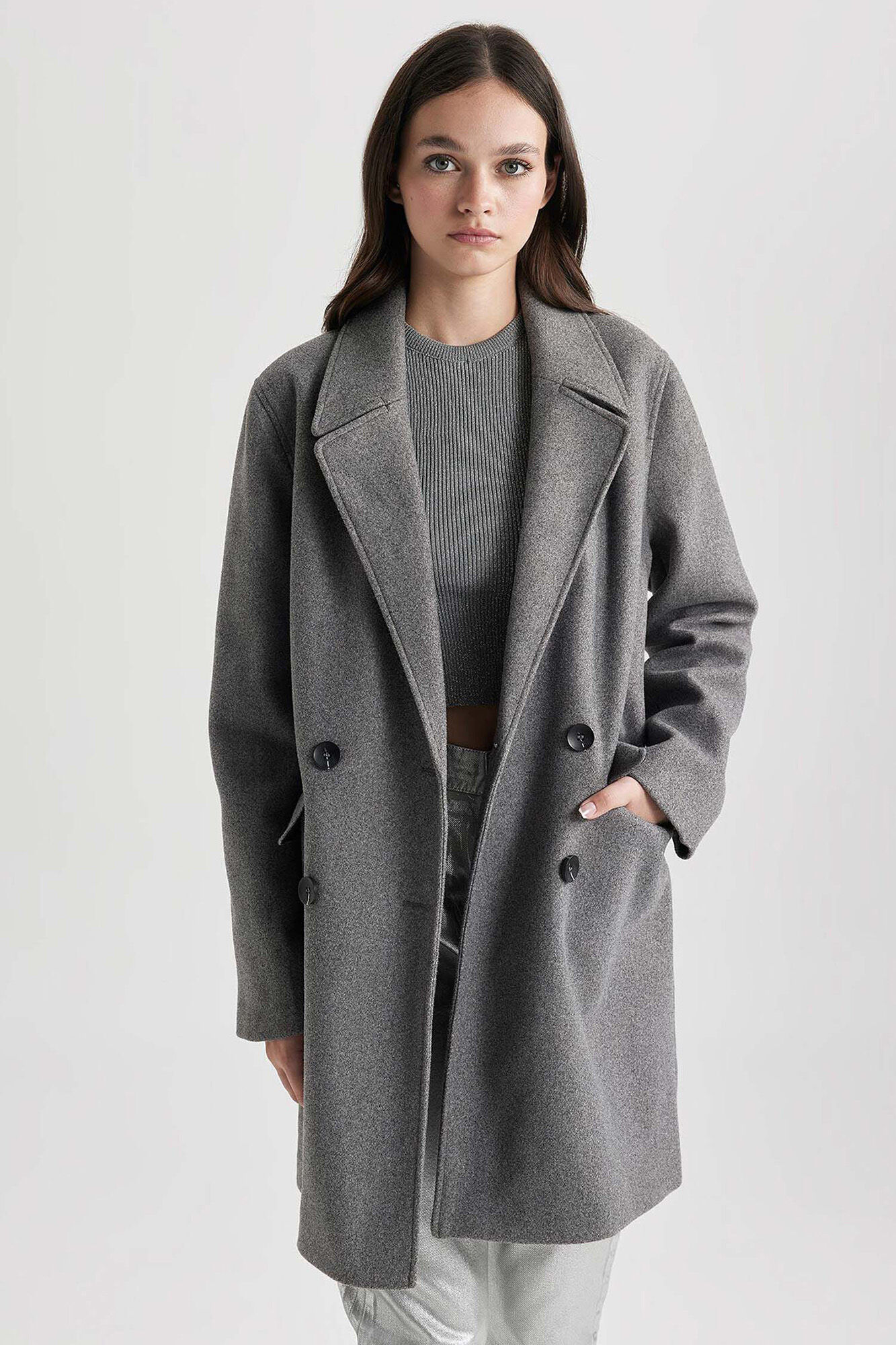 DeFacto Casac&atilde;o cruzado de l&atilde;