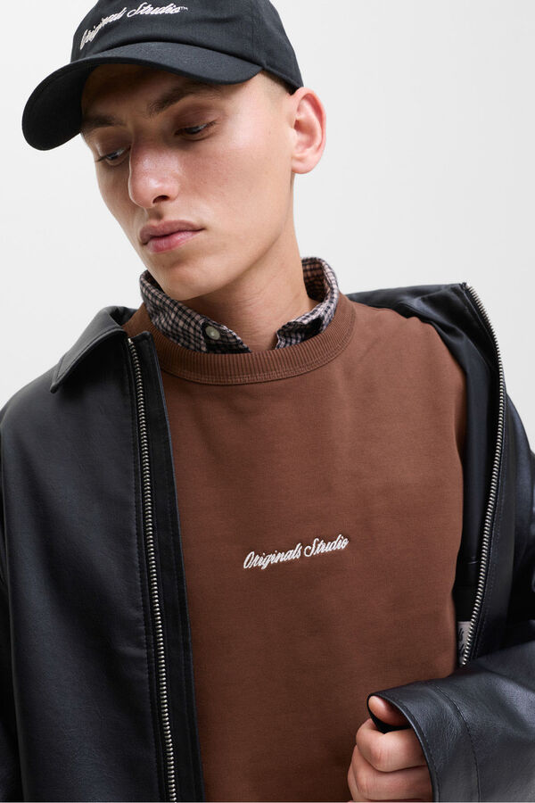 Jack & Jones Sudadera original studio marr&oacute;n