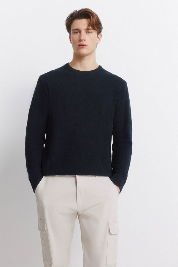 Springfield Slim fit cargo comfort trousers printed