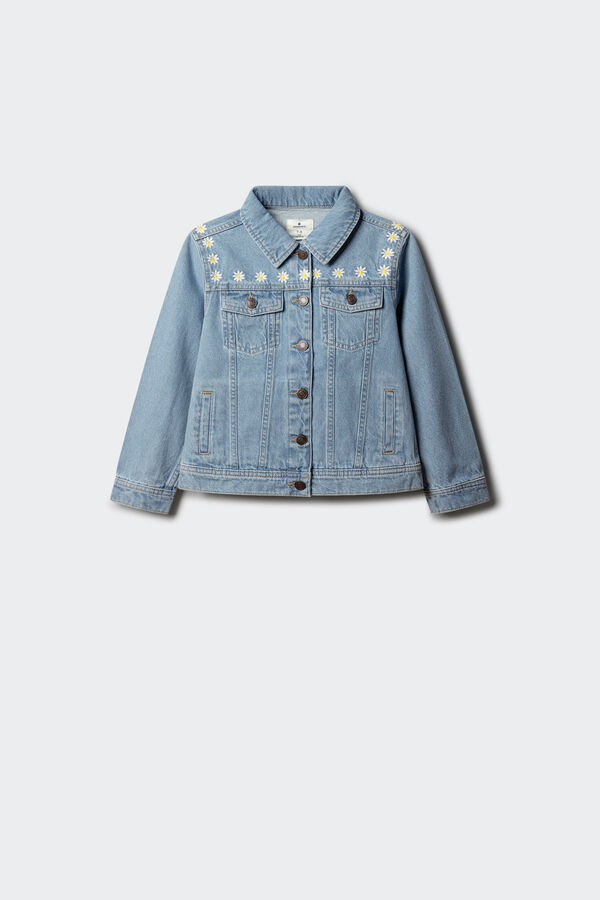 Springfield Kids Trucker denim ni&ntilde;a margaritas azul