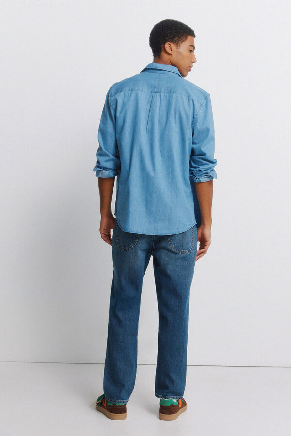 Springfield Overdyed regular fit jeans blue