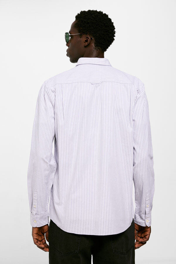 Springfield Striped pinpoint shirt grey