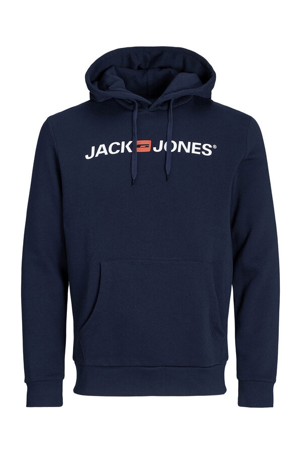 Jack & Jones Sudadera logo capucha azul