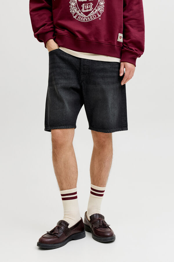 Jack & Jones Relaxed-Denim-Bermudas Schwarz