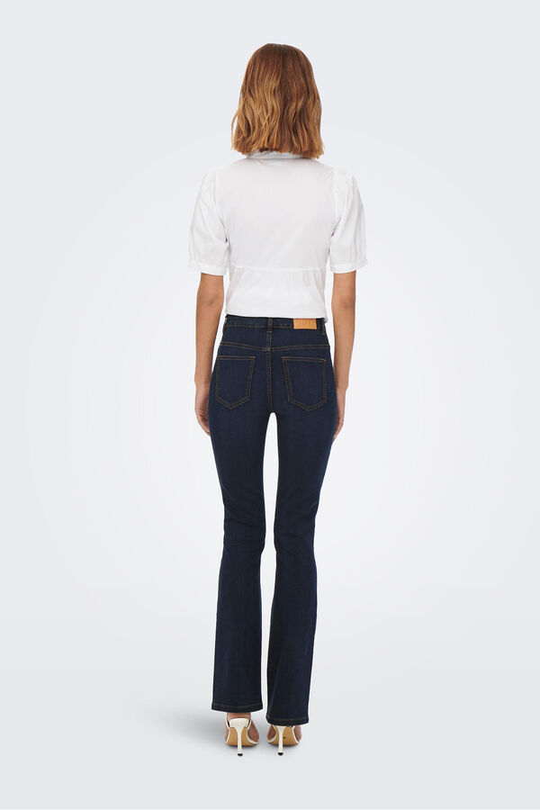 Springfield High-rise flared jeans bluish