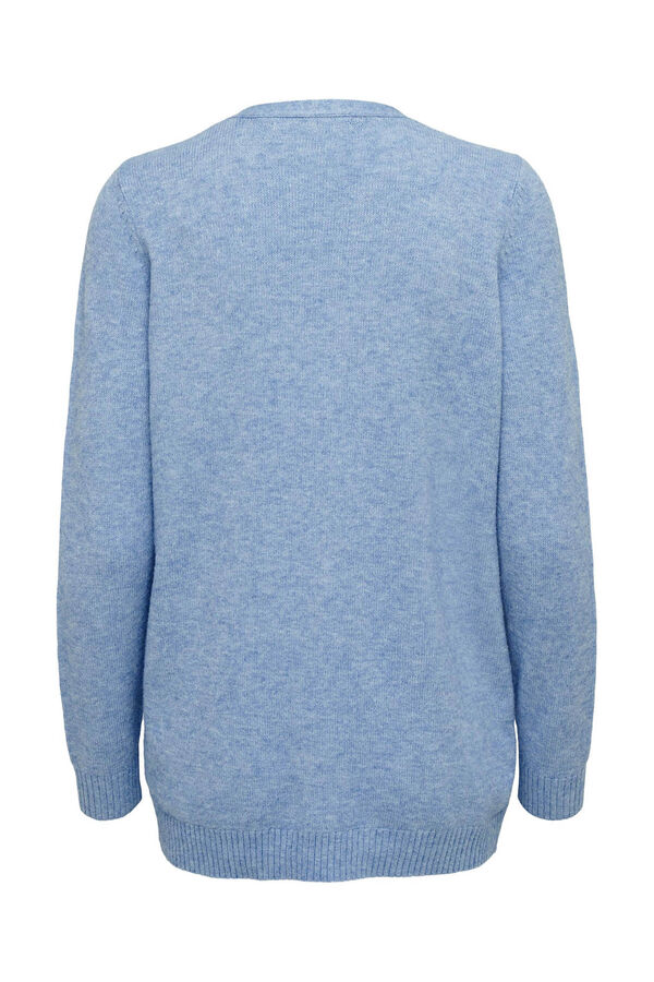 Springfield Long jersey-knit cardigan bluish