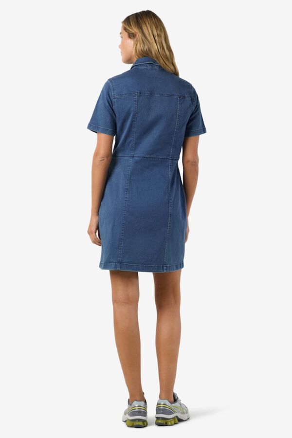 Noisy May Denim short sleeve collared button-front dress blue