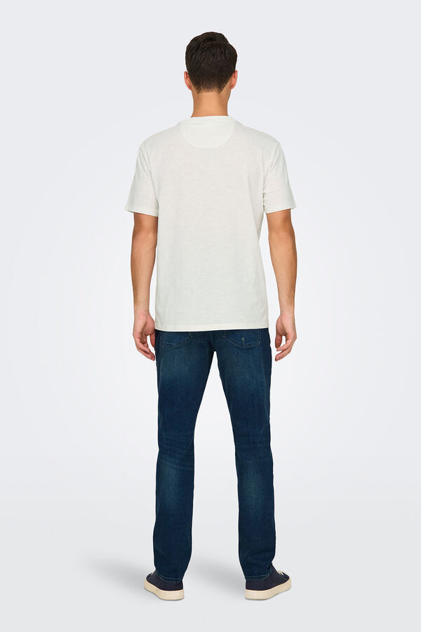 Only & Sons Camiseta manga corta bolsillo blanco