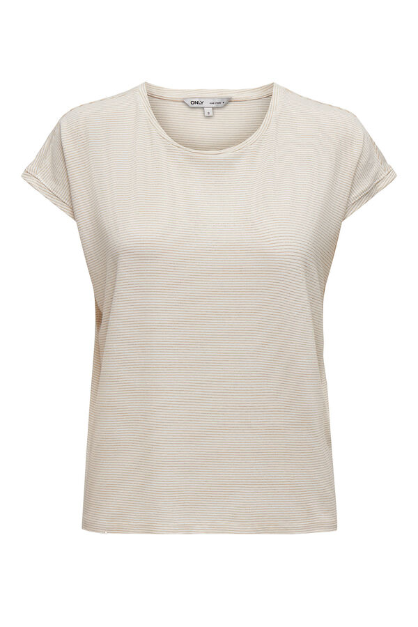 Only regular fit glitter t-shirt white