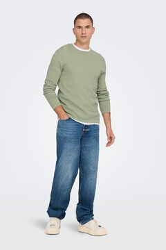 Springfield Knit jumper with round neck green