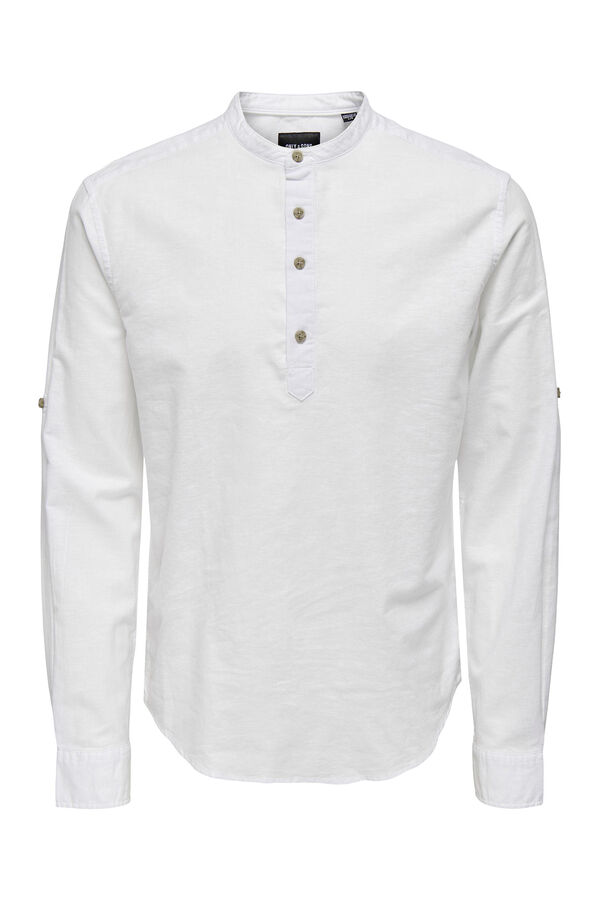 Springfield Linen polo shirt white