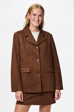 Pieces Blazer de camur&ccedil;a