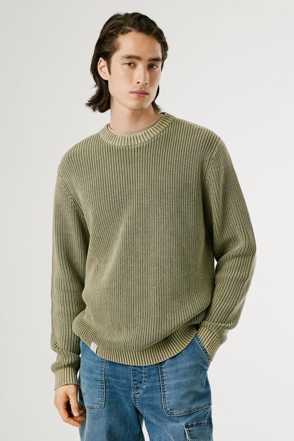 Pepe Jeans Su&eacute;ter de gola redonda com ajuste regular verde