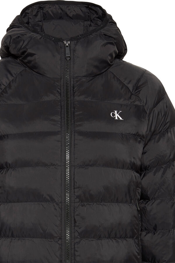 CK Jeans Lightweight puffer jacket with hood black